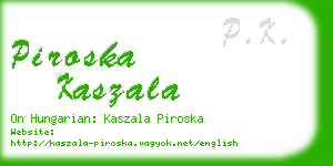piroska kaszala business card